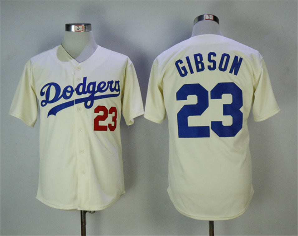 Kirk Gibson Los Angeles Dodgers cream jersey