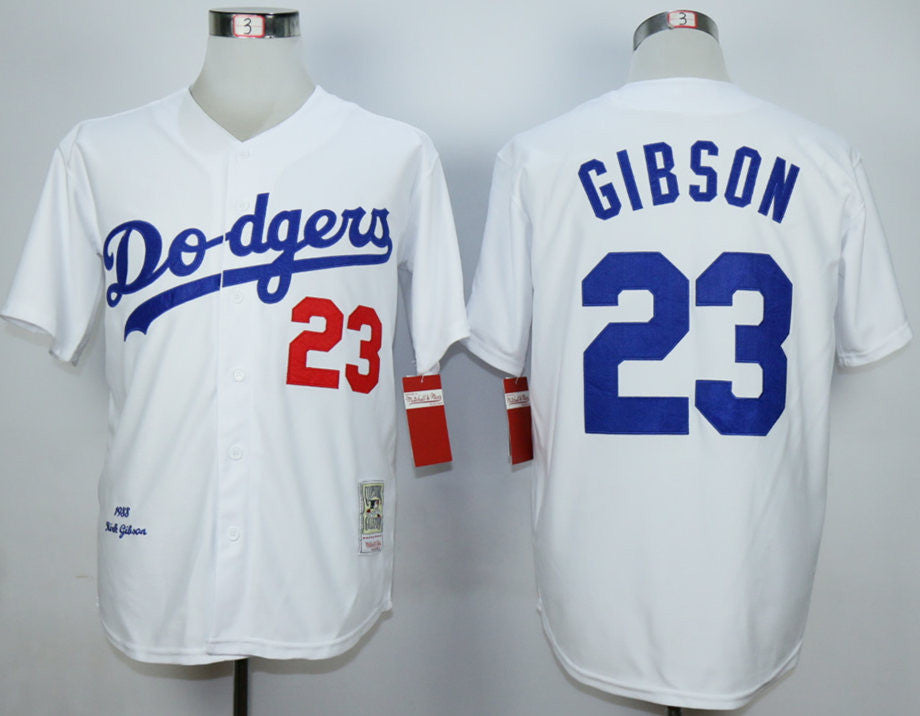 Kirk Gibson Los Angeles Dodgers white Throwback jersey