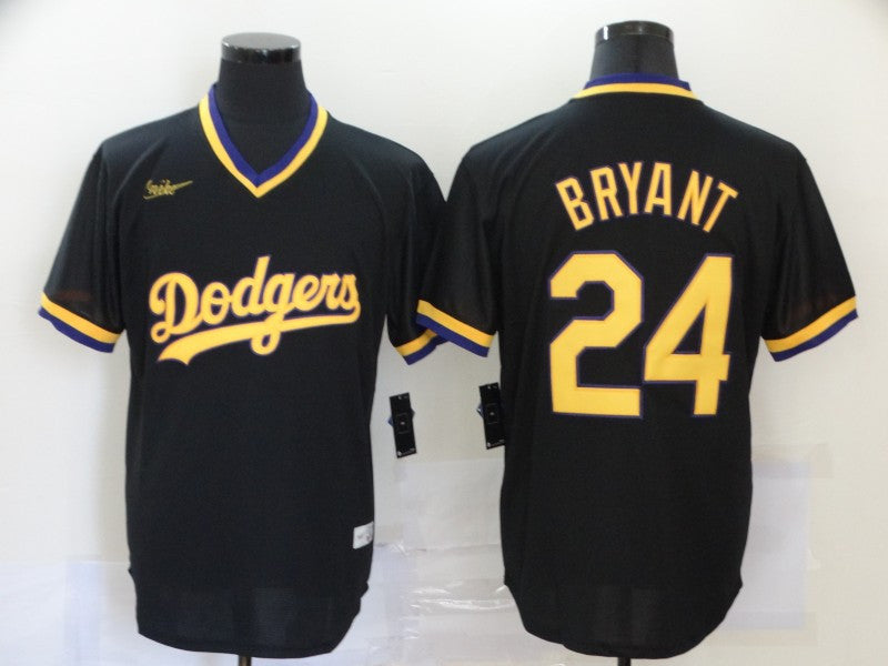 Kobe Bryant Los Angeles Dodgers black Throwback jersey