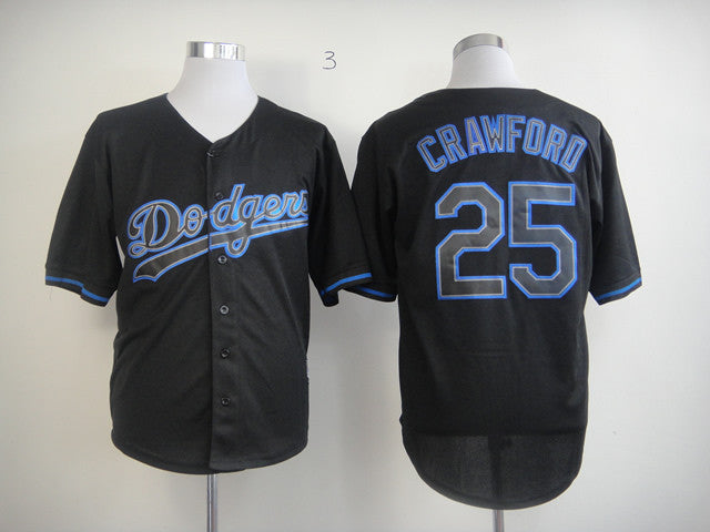 Crawford Los Angeles Dodgers black Fashion jersey