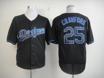 Crawford Los Angeles Dodgers black Fashion jersey
