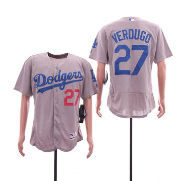 Alex Verdugo Los Angeles Dodgers gray jersey