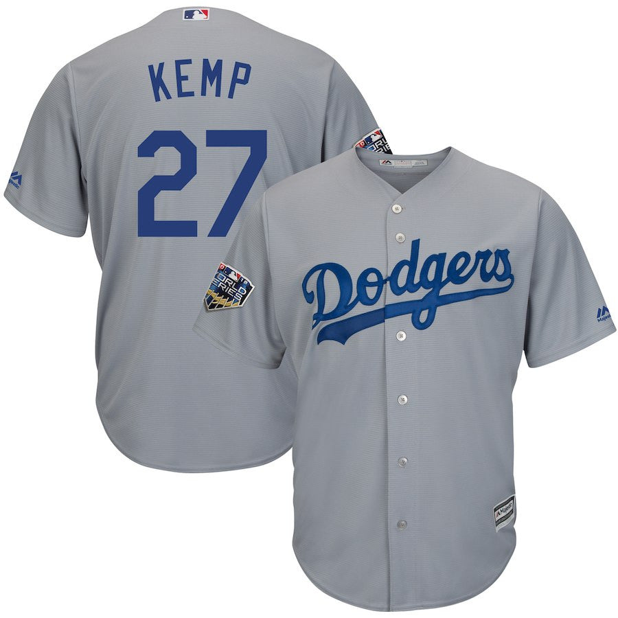 Matt Kemp Los Angeles Dodgers gray jersey