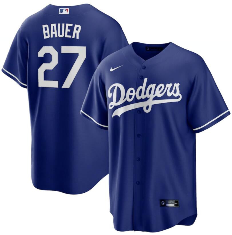 Trevor Bauer Los Angeles Dodgers royal jersey