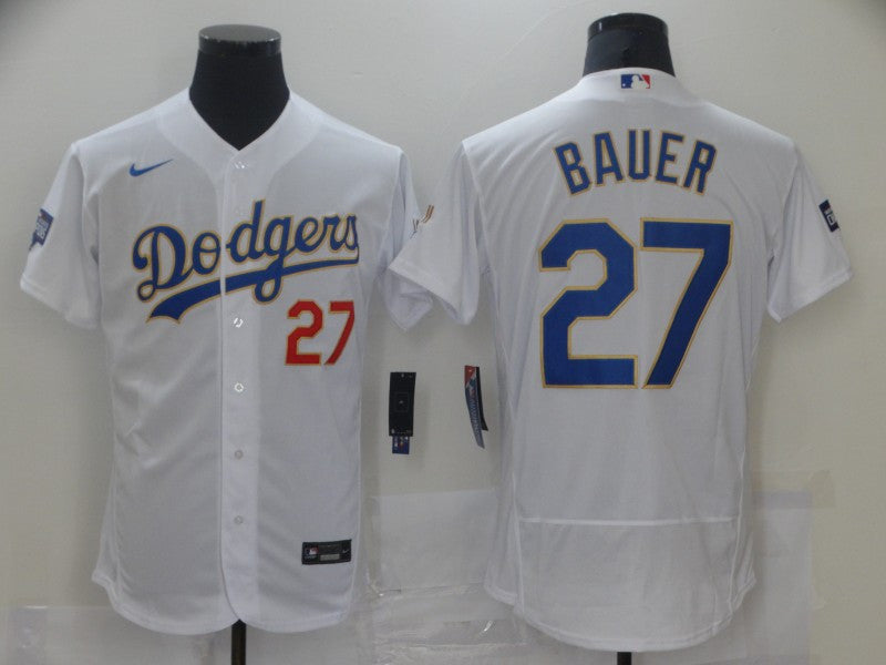 Trevor Bauer Los Angeles Dodgers white jersey