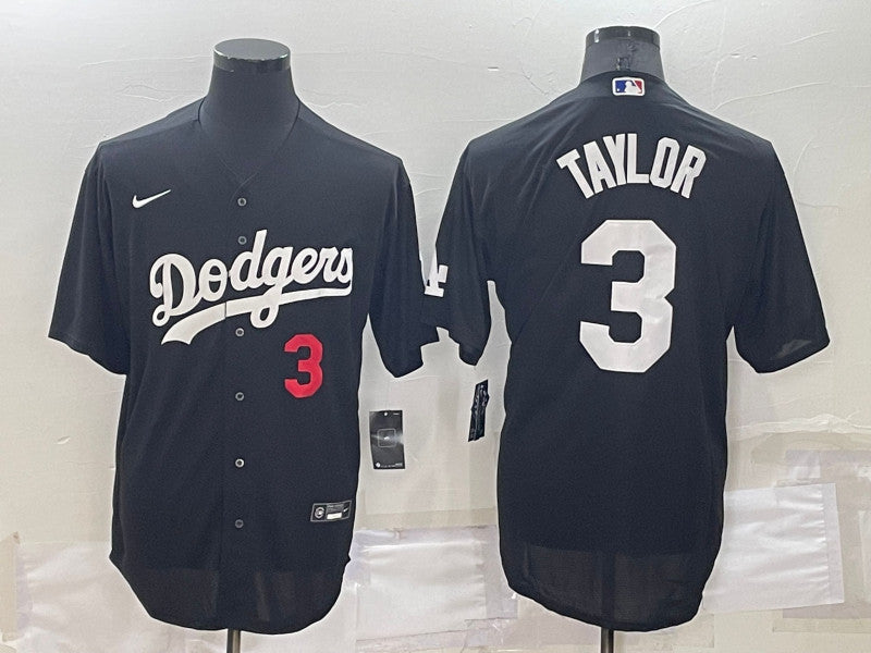 Chris Taylor Los Angeles Dodgers black jersey