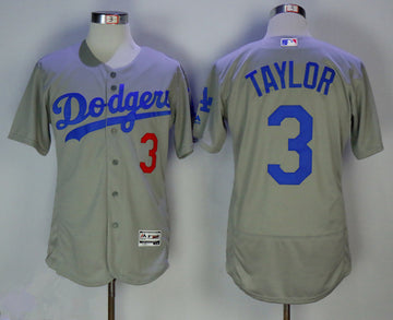 Chris Taylor Los Angeles Dodgers gray jersey
