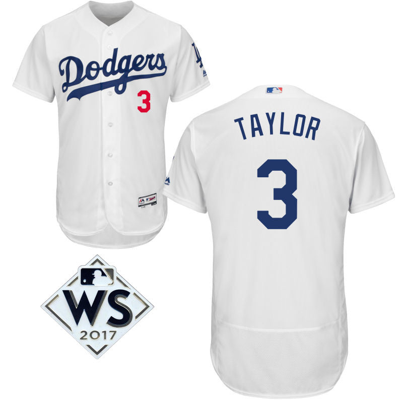 Chris Taylor Los Angeles Dodgers white jersey
