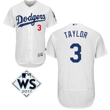 Chris Taylor Los Angeles Dodgers white jersey