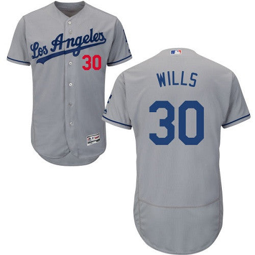 Maury Wills Los Angeles Dodgers gray jersey