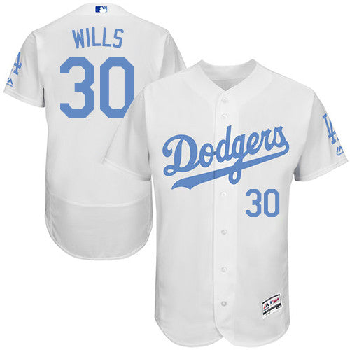 Maury Wills Los Angeles Dodgers white jersey