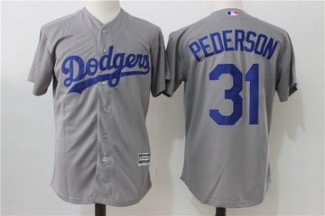 Joc Pederson Los Angeles Dodgers gray jersey