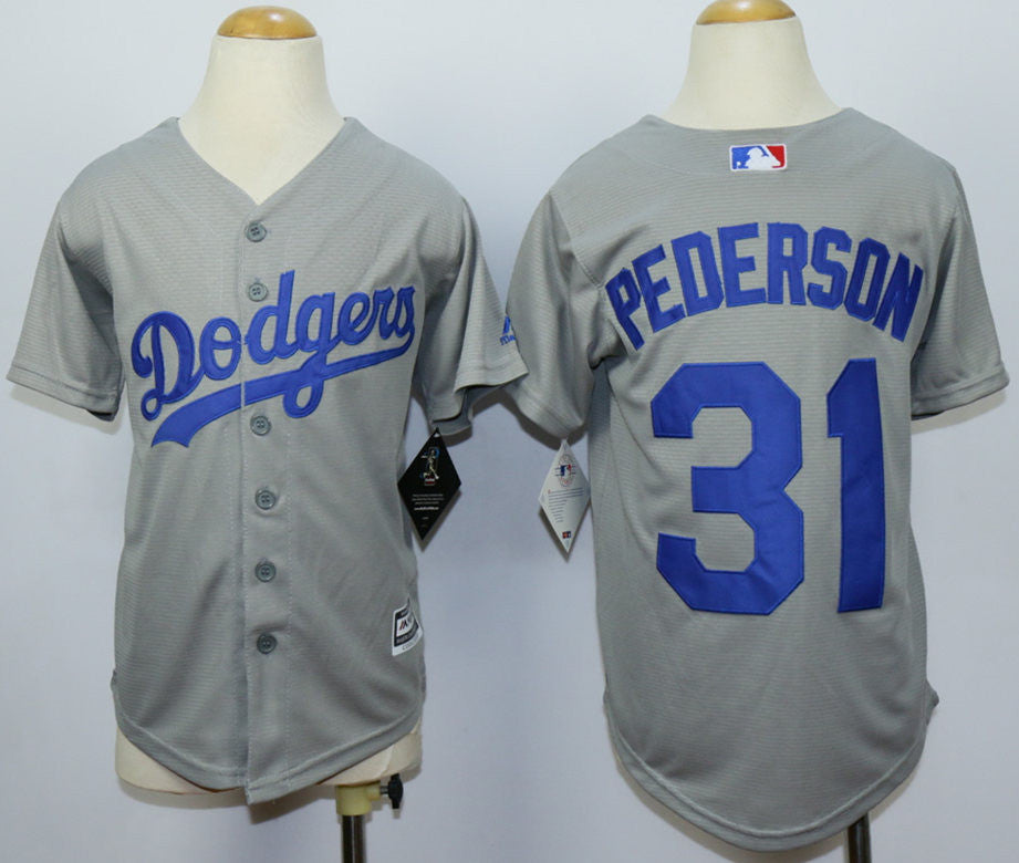 Joc Pederson Los Angeles Dodgers grey jersey