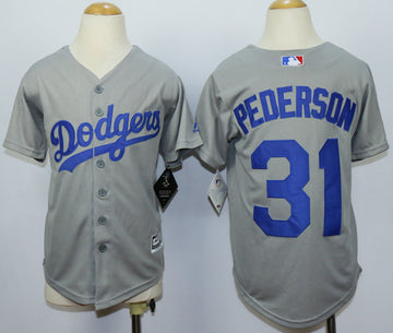 Joc Pederson Los Angeles Dodgers grey jersey