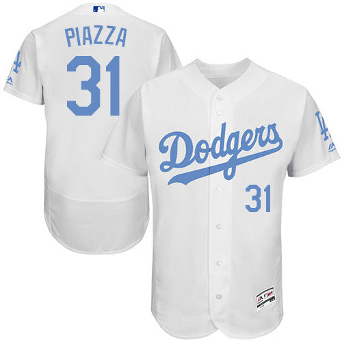 Mike Piazza Los Angeles Dodgers white jersey
