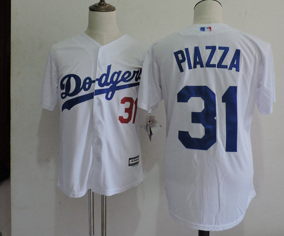 Mike Piazza Los Angeles Dodgers white jersey