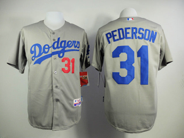 Pederson Los Angeles Dodgers grey jersey