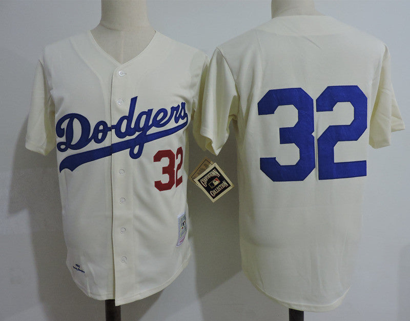 Sandy Koufax Los Angeles Dodgers cream Throwback jersey