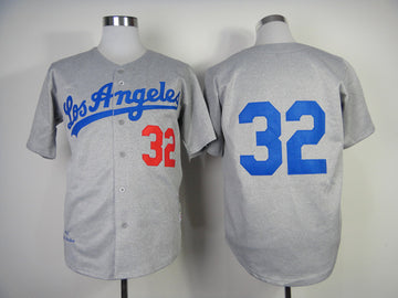 Sandy Koufax Los Angeles Dodgers grey jersey