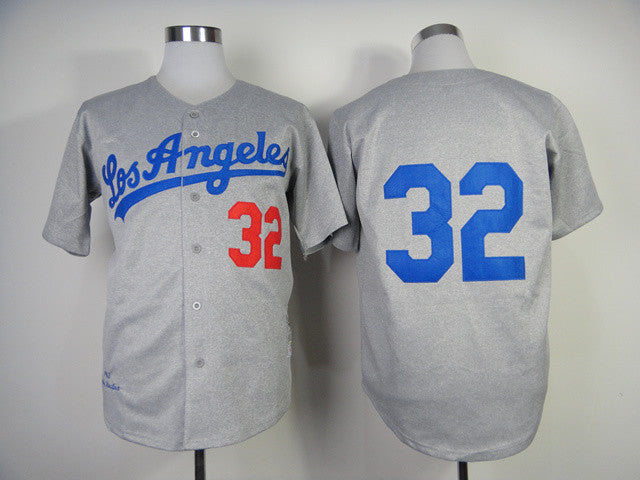 Sandy Koufax Los Angeles Dodgers grey jersey
