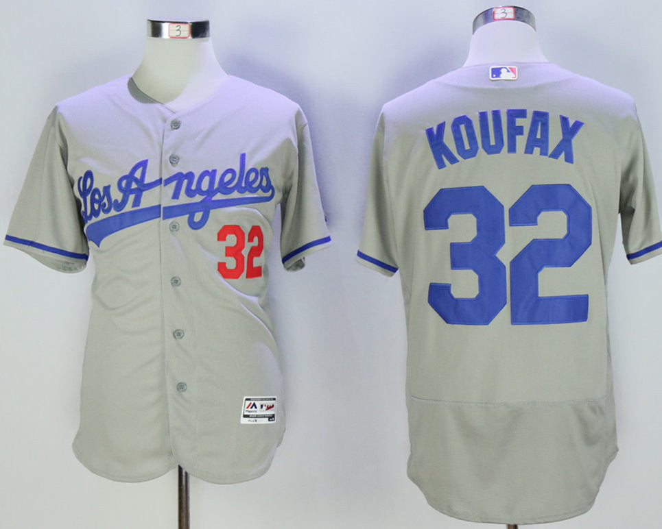 Sandy Koufax Los Angeles Dodgers grey jersey