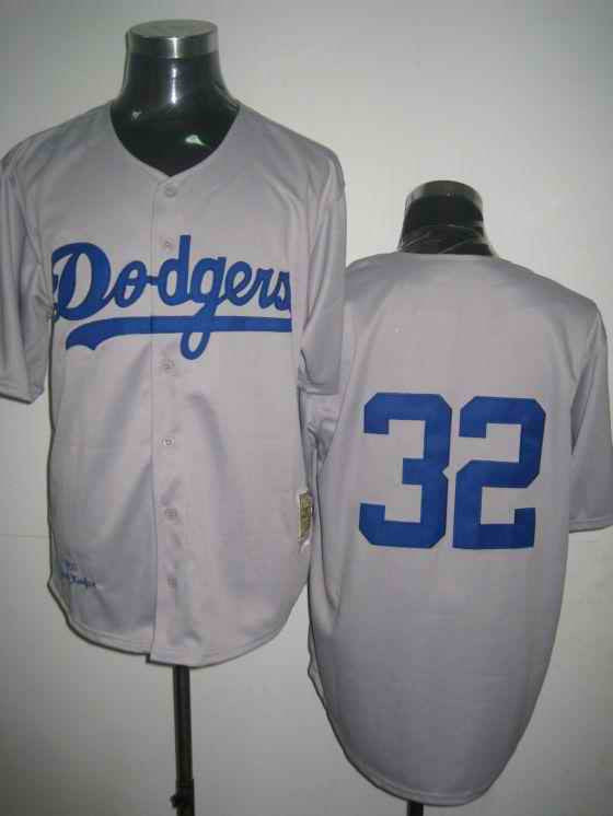 Sandy Koufax Los Angeles Dodgers grey jersey
