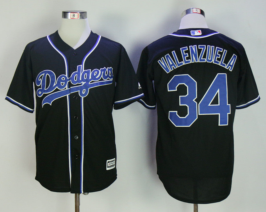 Fernando Valenzuela Los Angeles Dodgers black jersey
