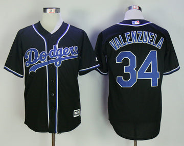 Fernando Valenzuela Los Angeles Dodgers black jersey