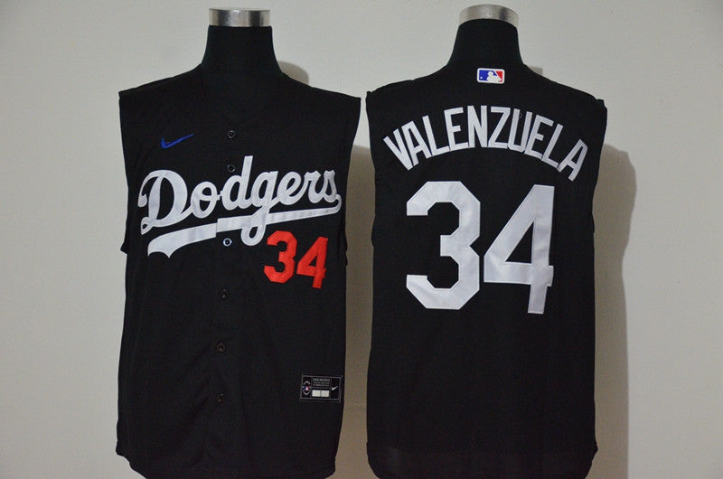 Fernando Valenzuela Los Angeles Dodgers black jersey