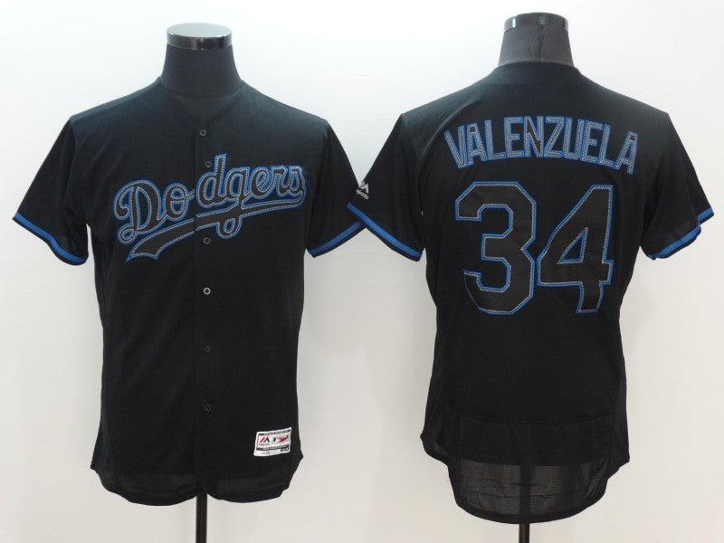 Fernando Valenzuela Los Angeles Dodgers black Fashion jersey