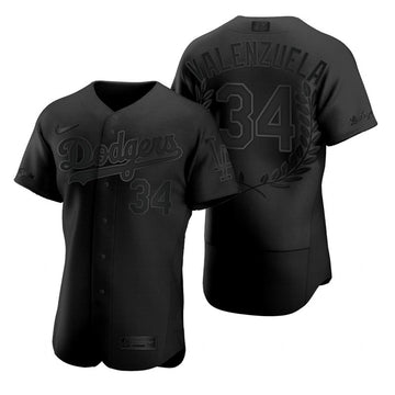 Fernando Valenzuela Los Angeles Dodgers black Fashion jersey