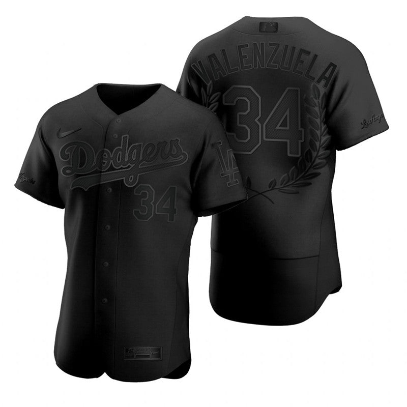 Fernando Valenzuela Los Angeles Dodgers black Fashion jersey