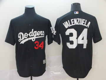 Fernando Valenzuela Los Angeles Dodgers black jersey