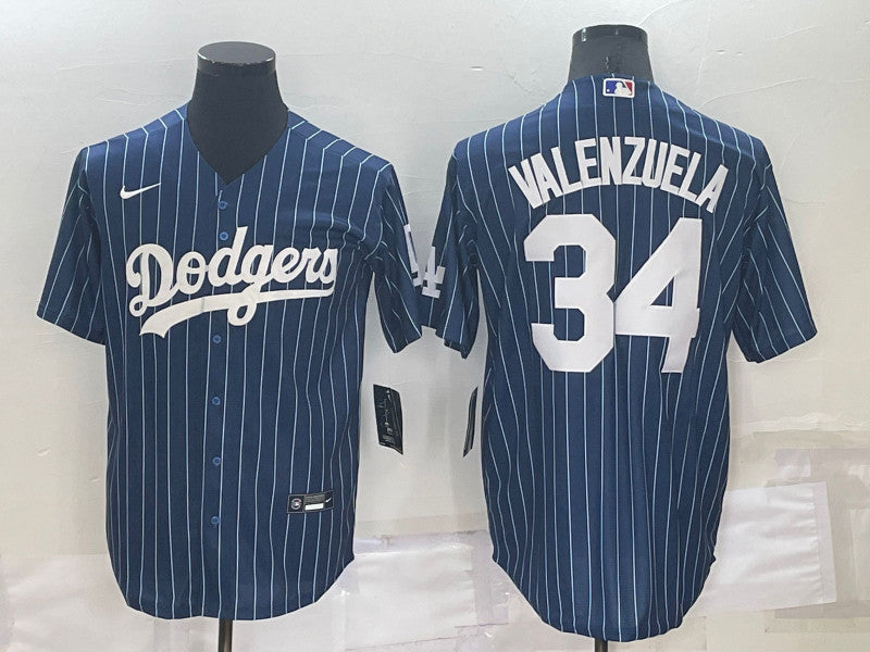 Fernando Valenzuela Los Angeles Dodgers blue Throwback jersey