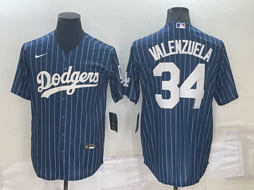 Fernando Valenzuela Los Angeles Dodgers blue Throwback jersey