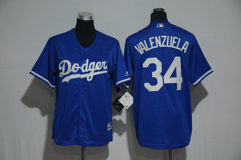 Fernando Valenzuela Los Angeles Dodgers blue jersey
