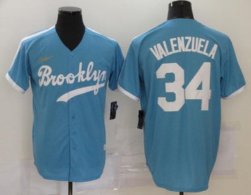 Fernando Valenzuela Los Angeles Dodgers blue Cooperstown jersey