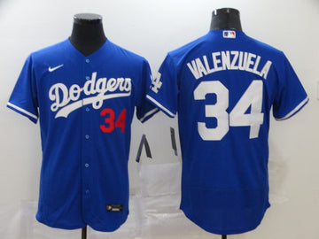 Fernando Valenzuela Los Angeles Dodgers royal jersey