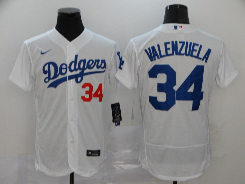 Fernando Valenzuela Los Angeles Dodgers white jersey