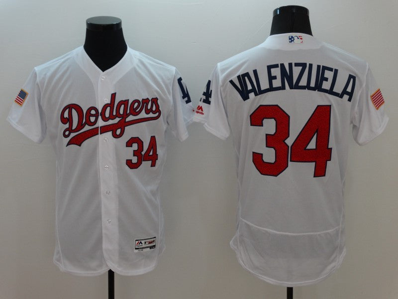 Fernando Valenzuela Los Angeles Dodgers white Fashion jersey
