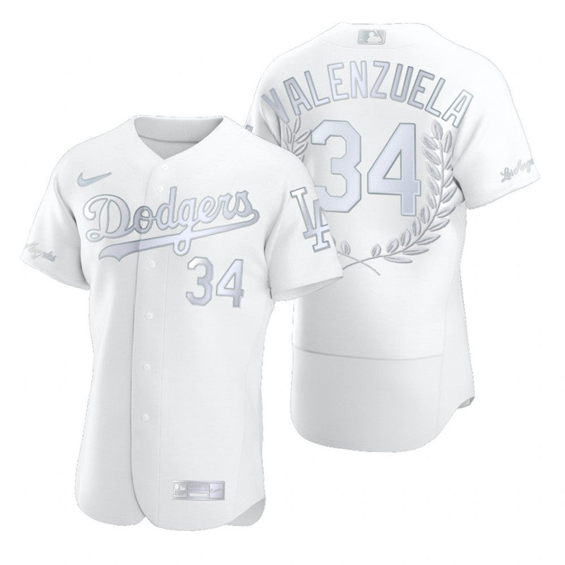 Fernando Valenzuela Los Angeles Dodgers white Fashion jersey