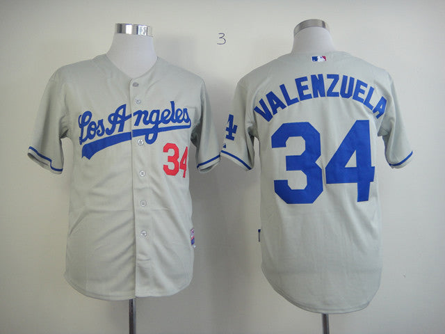 Valenzuela Los Angeles Dodgers gray jersey