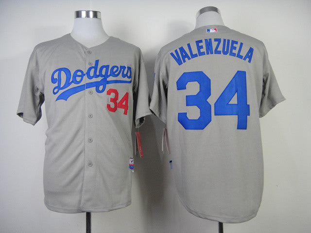 Valenzuela Los Angeles Dodgers grey jersey