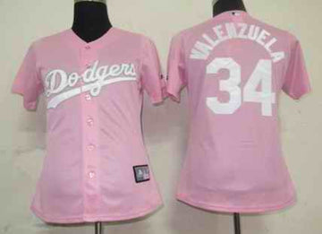 Valenzuela Los Angeles Dodgers pink jersey