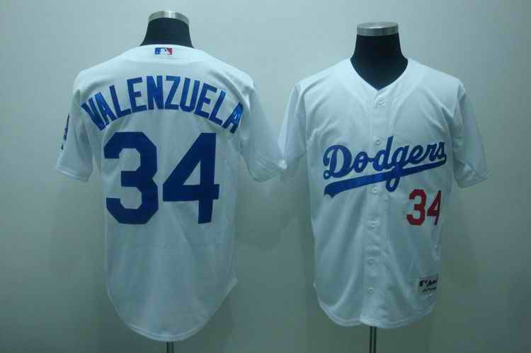 Valenzuela Los Angeles Dodgers white jersey