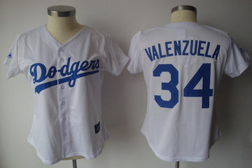 Valenzuela Los Angeles Dodgers white jersey