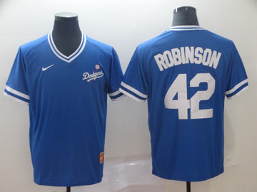 Jackie Robinson Los Angeles Dodgers blue Throwback jersey