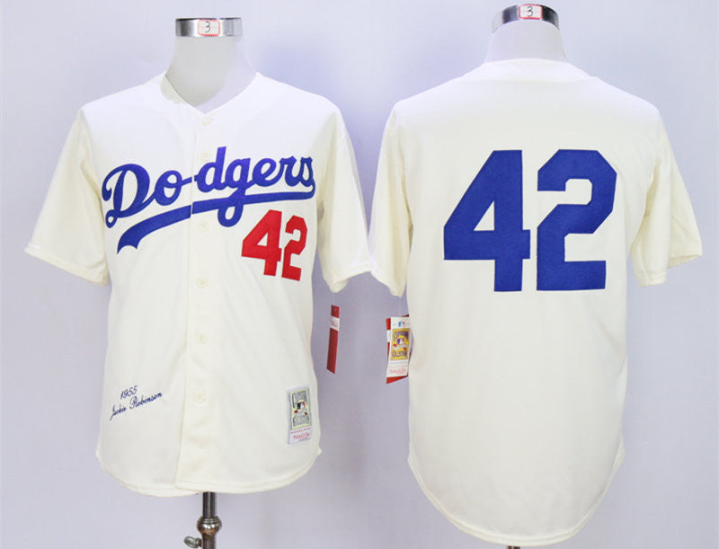 Jackie Robinson Los Angeles Dodgers cream Throwback jersey
