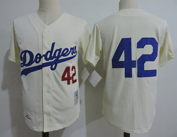 Jackie Robinson Los Angeles Dodgers cream Throwback jersey