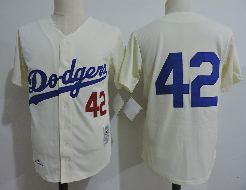Jackie Robinson Los Angeles Dodgers cream Throwback jersey